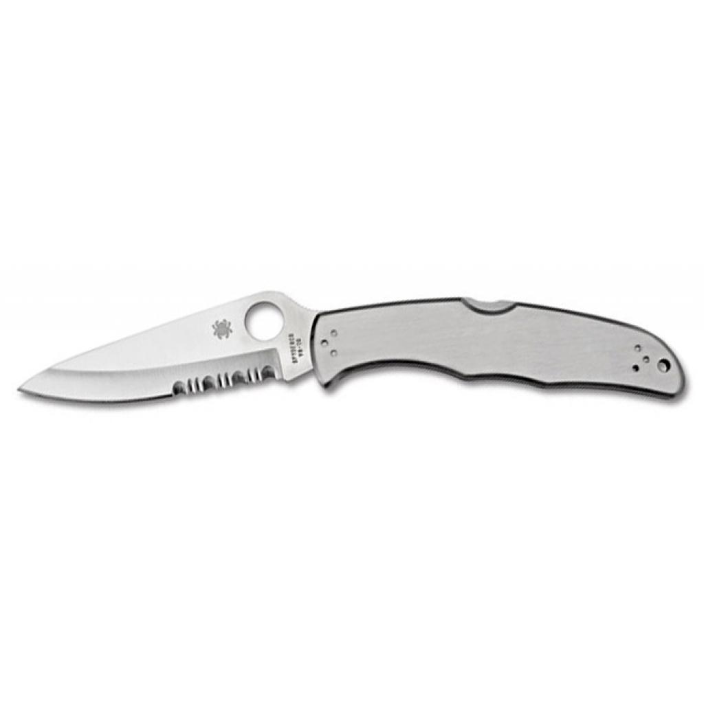Ніж Spyderco Endura, стальная рукоятка, полусеррейтор (C10PS)