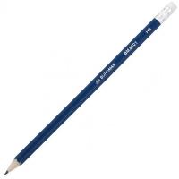 Олівець графітний Buromax НВ, with eraser, assorted colors, tube (BM.8501)