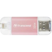 USB флеш накопичувач Transcend 32GB JetDrive Go 300 Rose Gold Plating USB 3.1/Lightning (TS32GJDG300R)