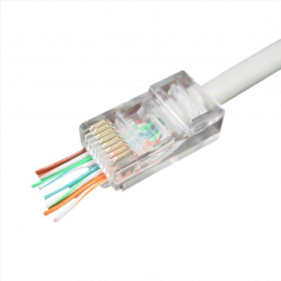 Конектор RJ45 cat.5e UTP 8P8C (наскрізні отв., позолоч. конт.) 50 шт Cablexpert (LC-PTU-01/50)