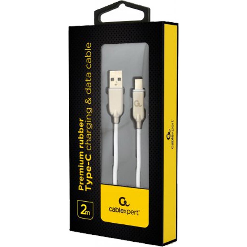 Дата кабель USB 2.0 AM to USB-C 2.0m Cablexpert (CC-USB2R-AMCM-2M-W)