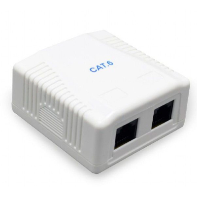 Network socket Cablexpert RJ45x2 UTP, cat.6 (NCAC-2U6-01)