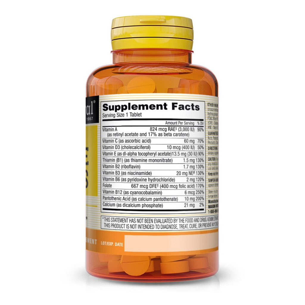 Мультивітамін Mason Natural Мультивітаміни на кожен день, Daily Multiple Vitamins, 365 т (MAV-00883)