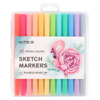 Набір маркерів Kite Pastel sketch, 12 кольорів (K22-045)