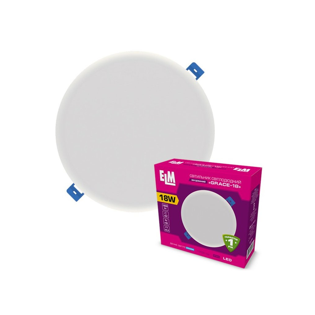 Світильник ELM Grace - 18W 4000K (26-0092) Світильник ELM Grace - 18W 4000K (26-0092)