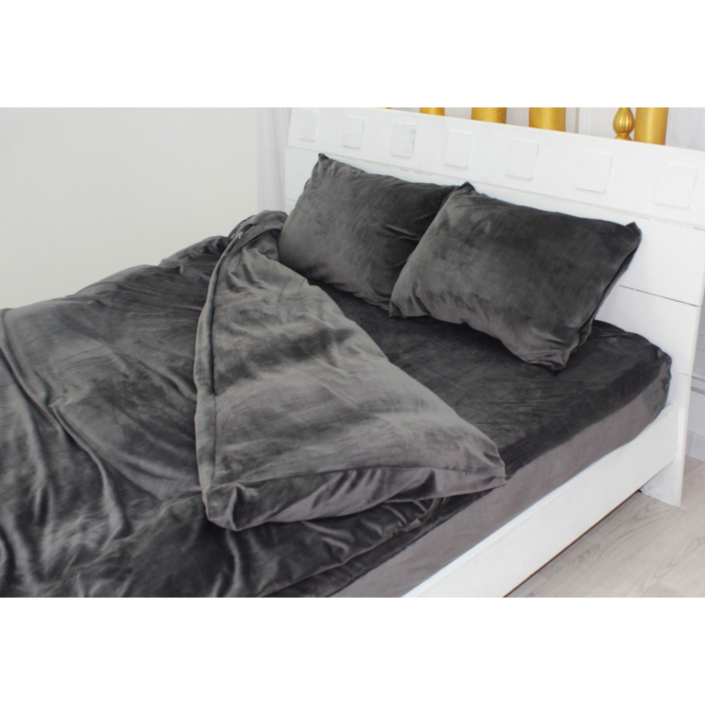 Постільна білизна MirSon Велюр Winter Frost 28-0005 Ashen Velvet King Size (2200003997187)