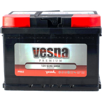 Car battery Vesna 62 Ah/12V Premium Euro (415 062)