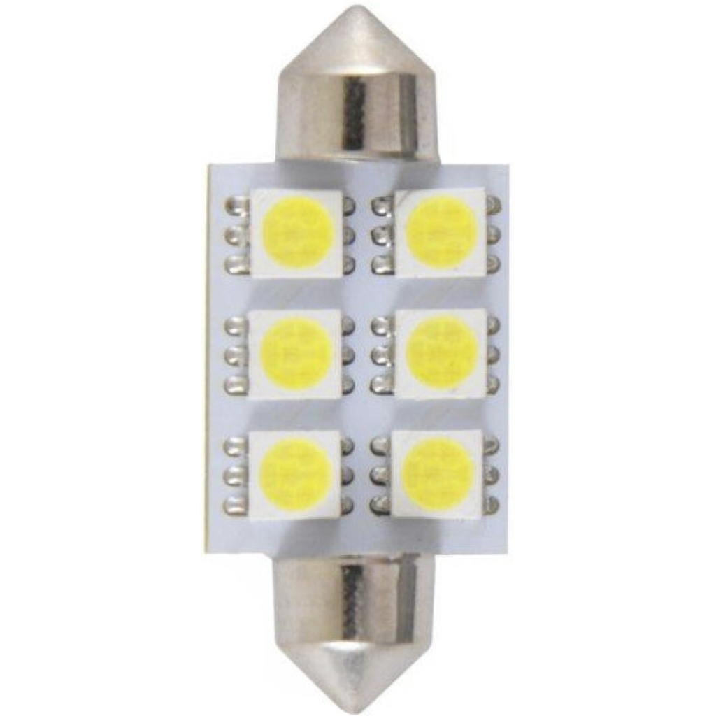 Автолампа WINSO SMD SV8.5 T11x39 6LEDS 5050 white (127450)