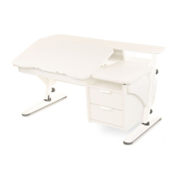 Desk Pondi Ergonomic transformer with a white cabinet (BL211BL)