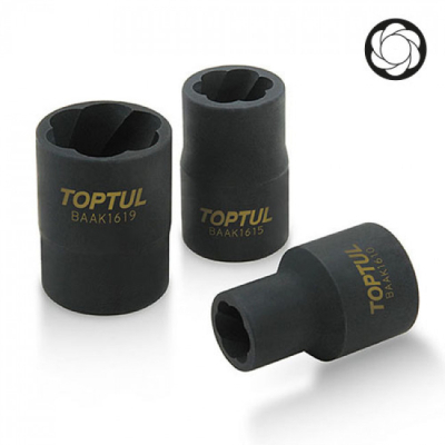 Екстрактор Toptul головка для пошкоджених болтів 1/2" 24мм (BAAK1624)