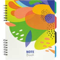 Notebook Optima Flowers, B5 with dividers 120 sheets, cell (O20356-16)