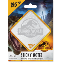 Yes Note Paper with Adhesive Layer Jurassic World Curved, 40 Sheets (170302)