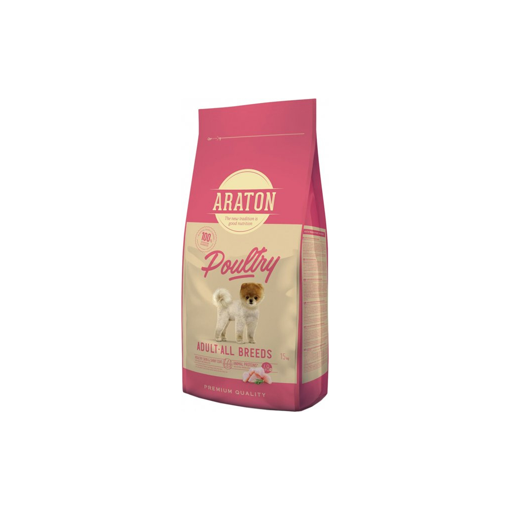 Сухий корм для собак ARATON Poultry Adult All Breeds 15 кг (ART47468)