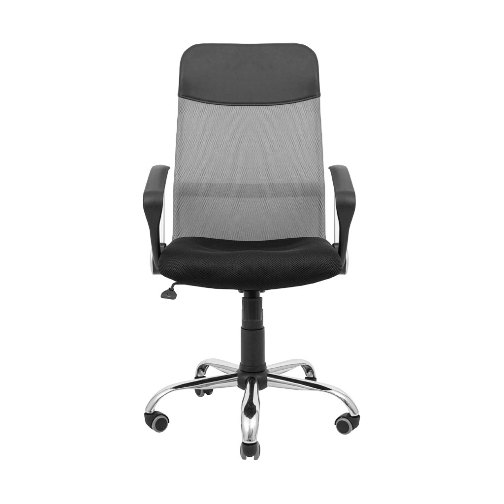 Офісне крісло Richman Ультра Ю Хром M-1 (Tilt) Сітка чорна + сіра (ADD0003102)