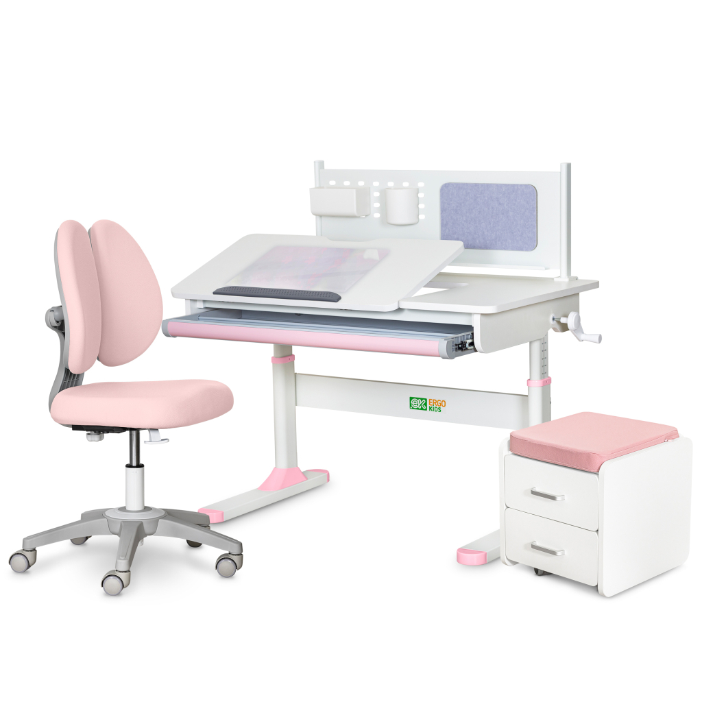 Парта з кріслом ErgoKids (L) Pink + тумба (TH-325 + Y-412 Lite + BD C3_PINK) Парта з кріслом ErgoKids (L) Pink + тумба (TH-325 + Y-412 Lite + BD C3_PINK)