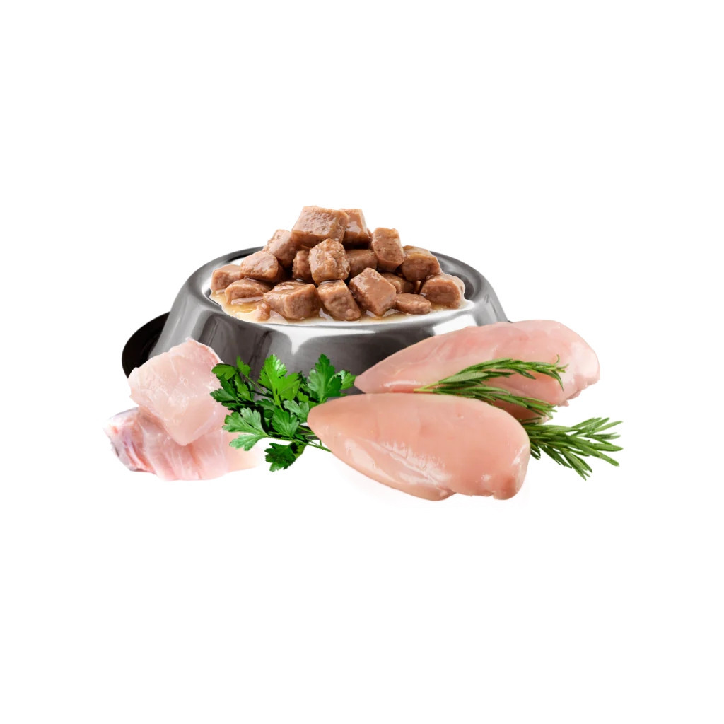 Вологий корм для кішок Mis Kiss з куркою в соусі 100 г (4820164440179/4820111141456)