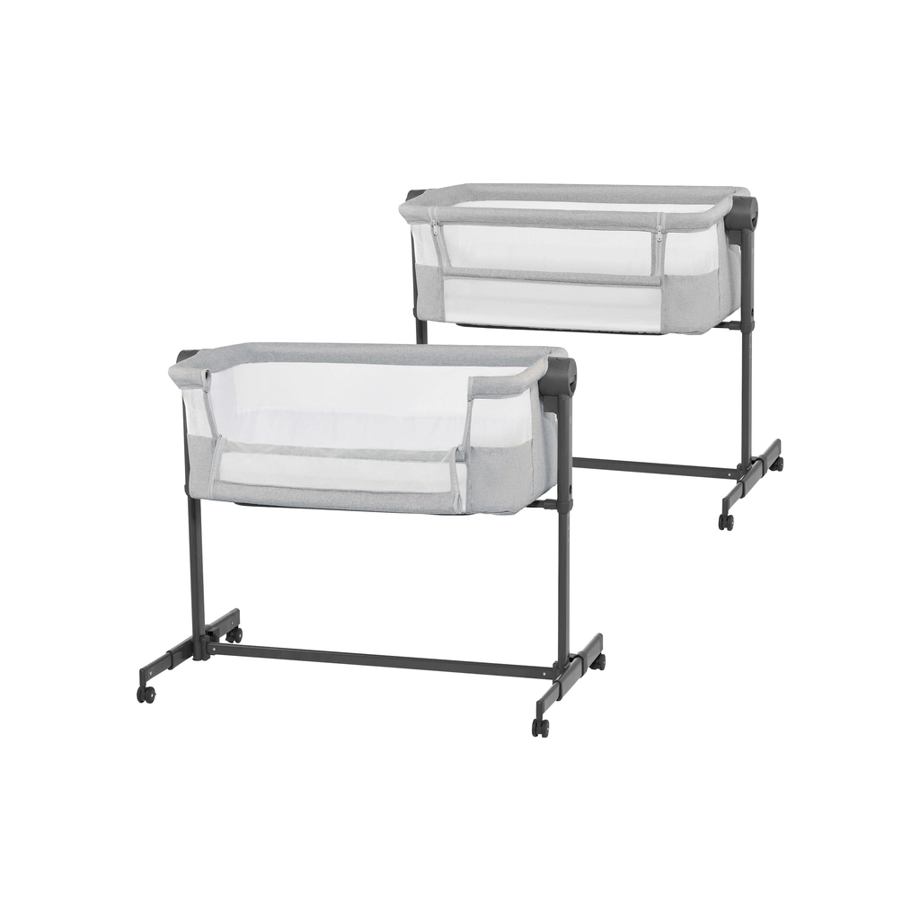 Ліжечко Kinderkraft Приставне ліжечко-люлька Neste Up 2 Light Grey (5902533924523)