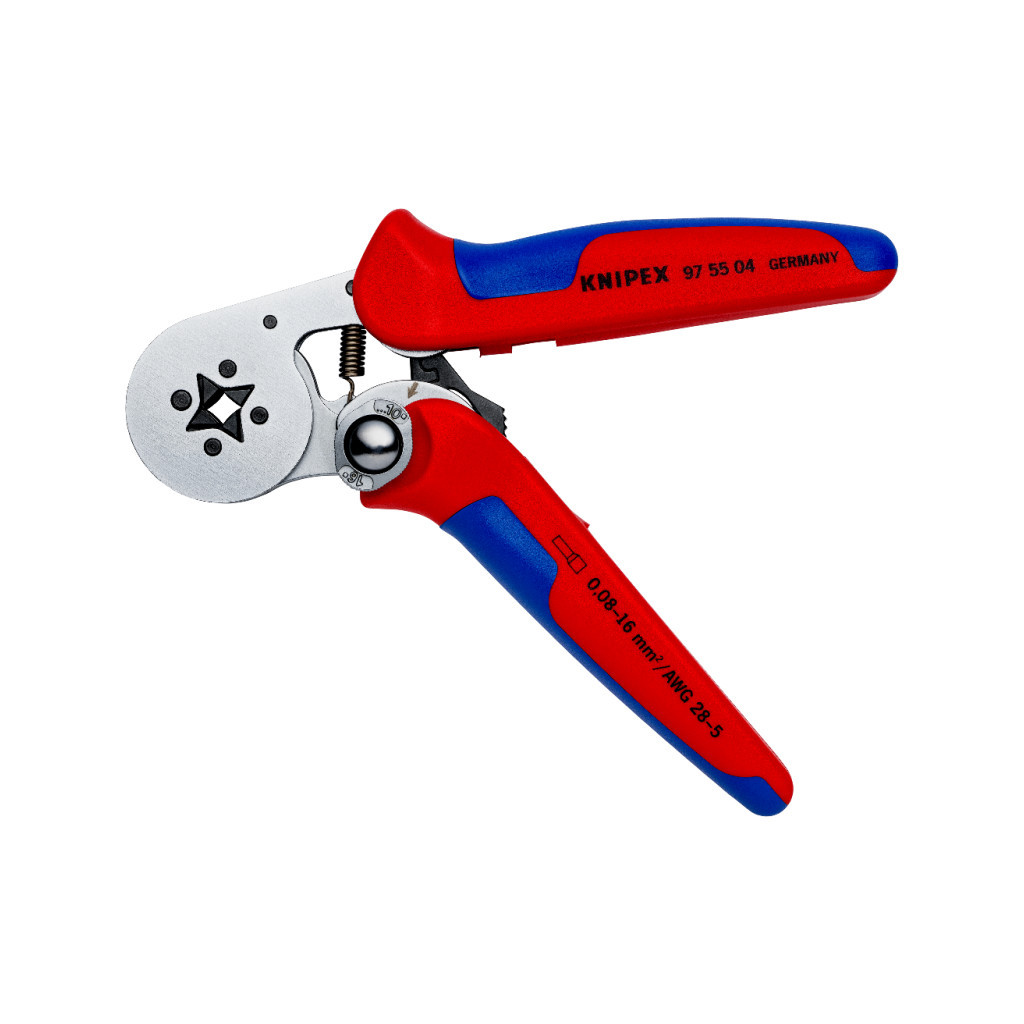 Затиск для клем KNIPEX для контактних гільз, квадратний обжим (97 55 04)