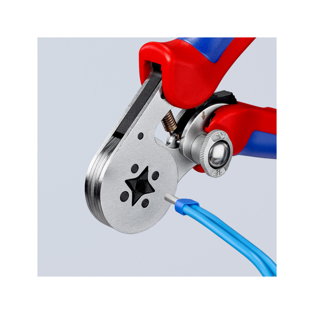 Затиск для клем KNIPEX для контактних гільз, квадратний обжим (97 55 04)