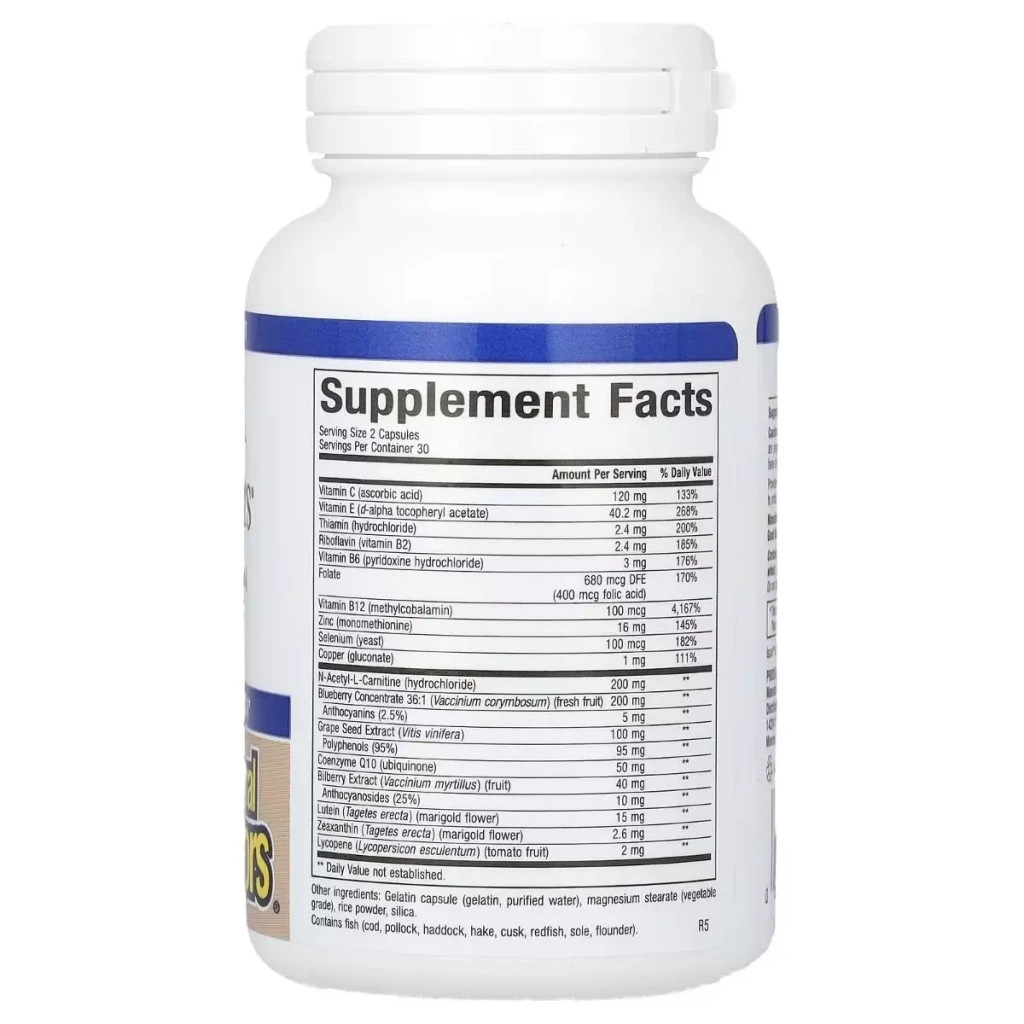 Вітамінно-мінеральний комплекс Natural Factors Здоровий зір, Advanced Eye Factors, 60 капсул (NFS03534)