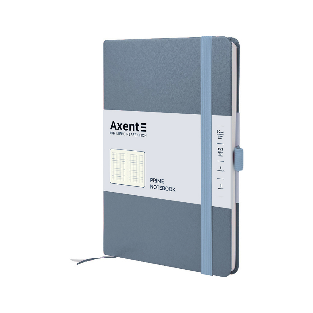 Книга записна Axent Partner Prime 145x210 мм 96 аркушів, клітинка сіра (8305-62-A)