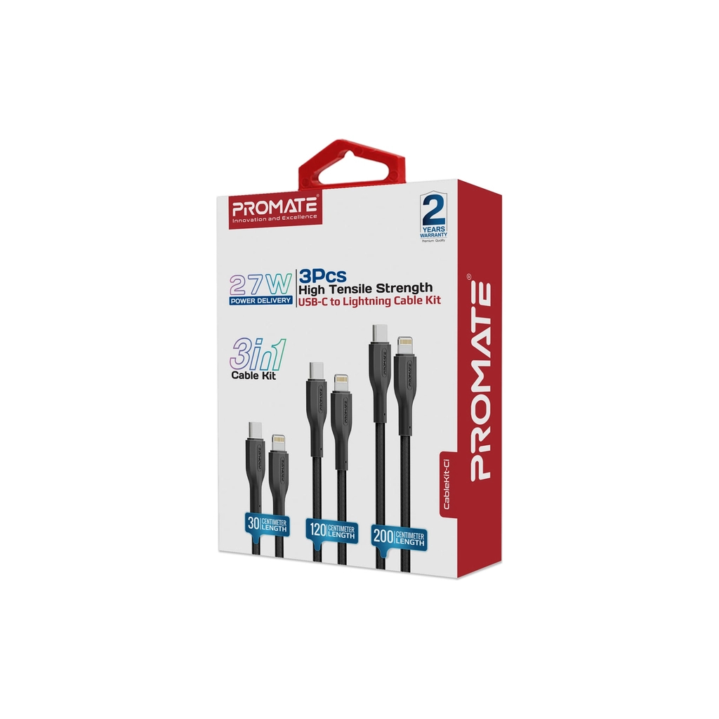 Дата кабель USB-C to Lightning cablekit-ci Promate (cablekit-ci)