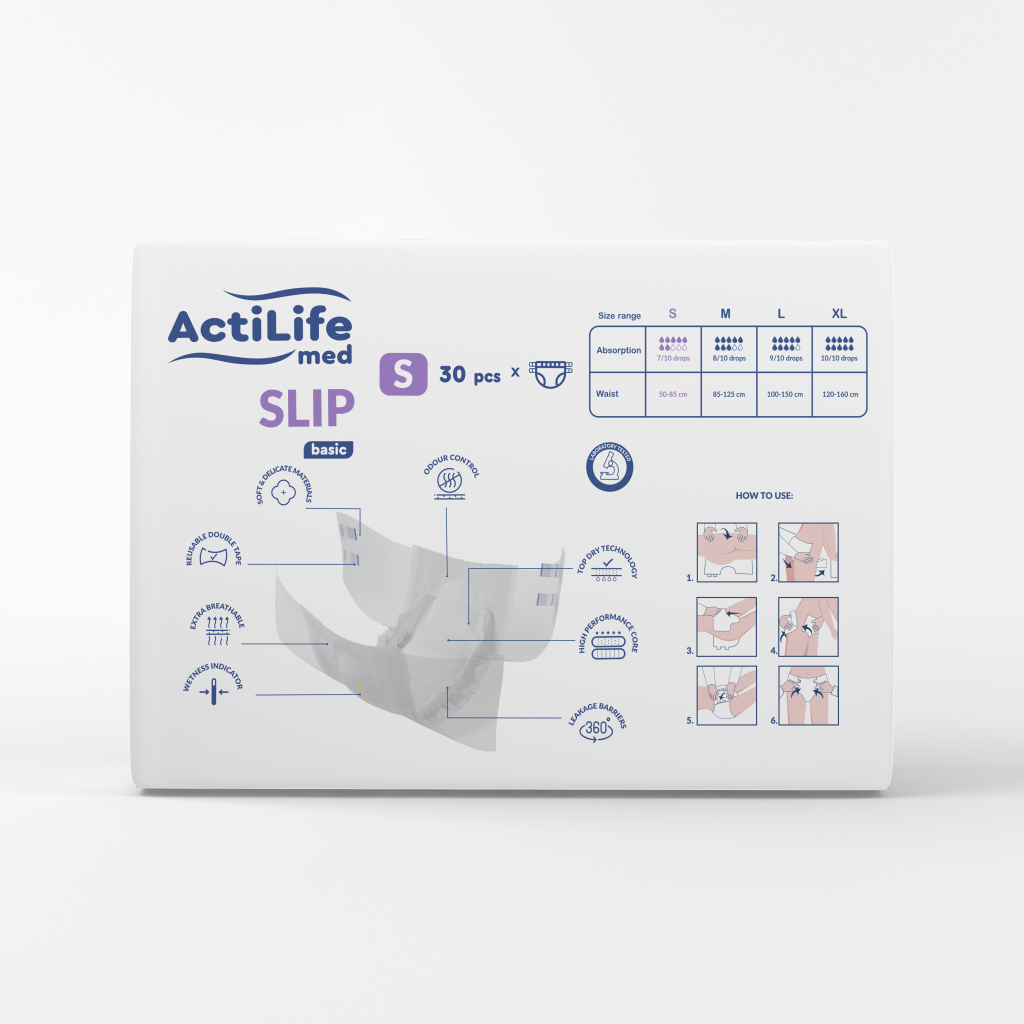 Підгузки для дорослих ActiLife Med Basic S, 30 шт (4820174981723)