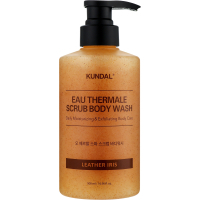 Гель для душу Kundal Eau Thermal Scrub Body Wash Leather Iris 500 мл (8809809428679)