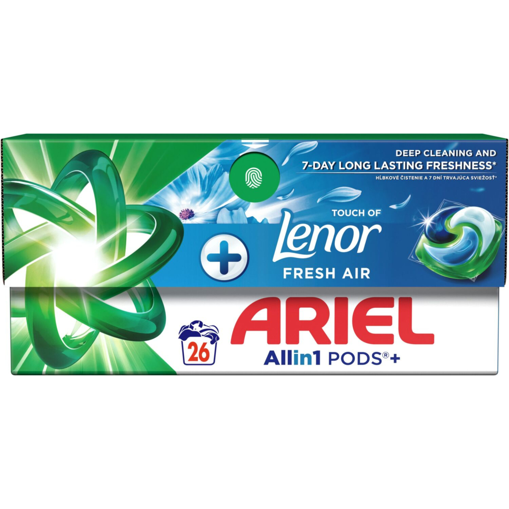 Капсули для прання Ariel Pods+ All-in-1 Touch of Lenor Дотик свіжого повітря Lenor 26 шт. (8700216766043)
