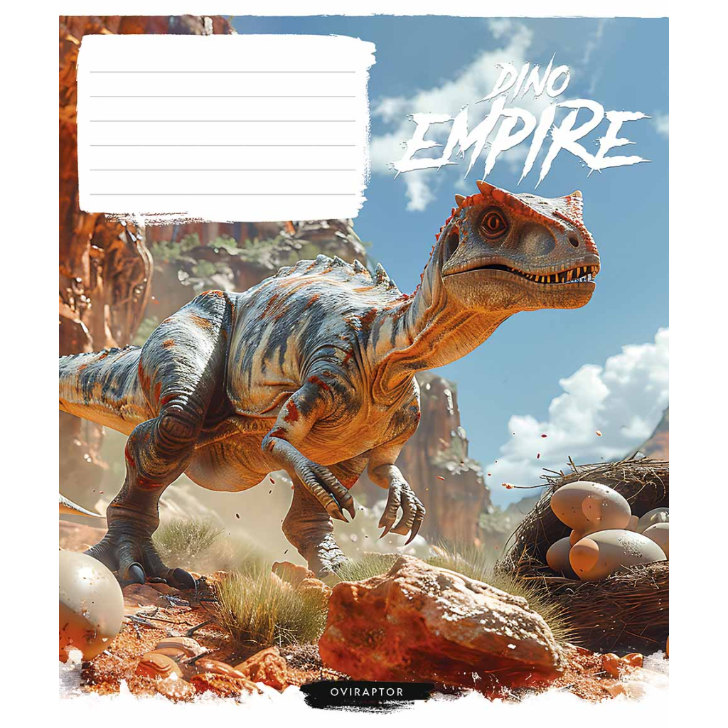 Зошит Школярик Dino empire 18 аркушів лінія (018-3490L)