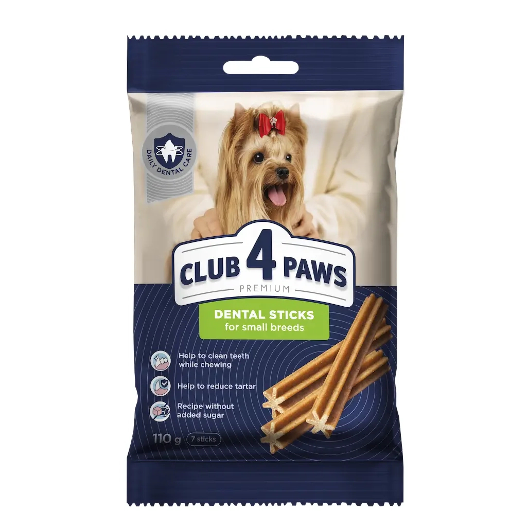 Ласощі для собак Club 4 Paws Жувальні палички для дорослих собак малих порід 110 г (4820269143029)