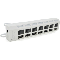 Концентратор Voltronic USB 2.0 to 7xUSB with switches white (YT-H7SHS-W)