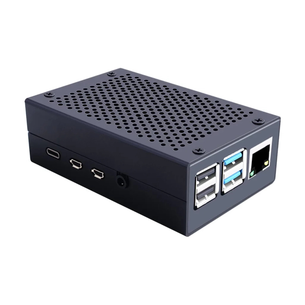 Корпус для Мікро ПК Pi HUT Raspberry Pi 4 aluminum black (102501) Корпус для Мікро ПК Pi HUT Raspberry Pi 4 aluminum black (102501)