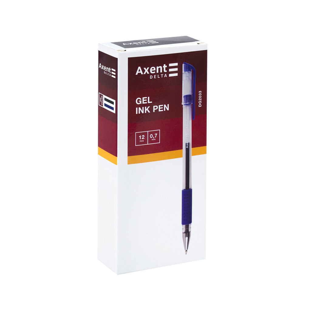 Ручка гелева Axent Delta 0,7 мм, чорний (DG2033-01)