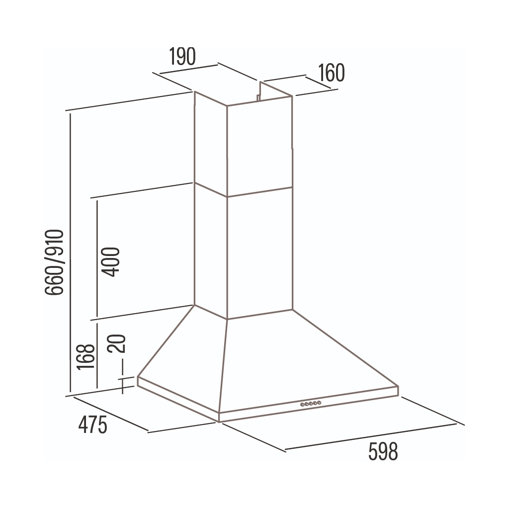 Витяжка кухонна Cata VK 6000 X (02061606)