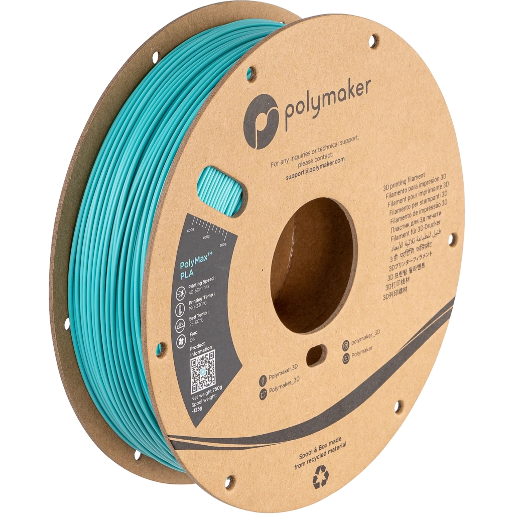 Пластик для 3D-принтера Polymaker TOUGH PLA 1,75mm 0,75kg TEAL (PA06010)