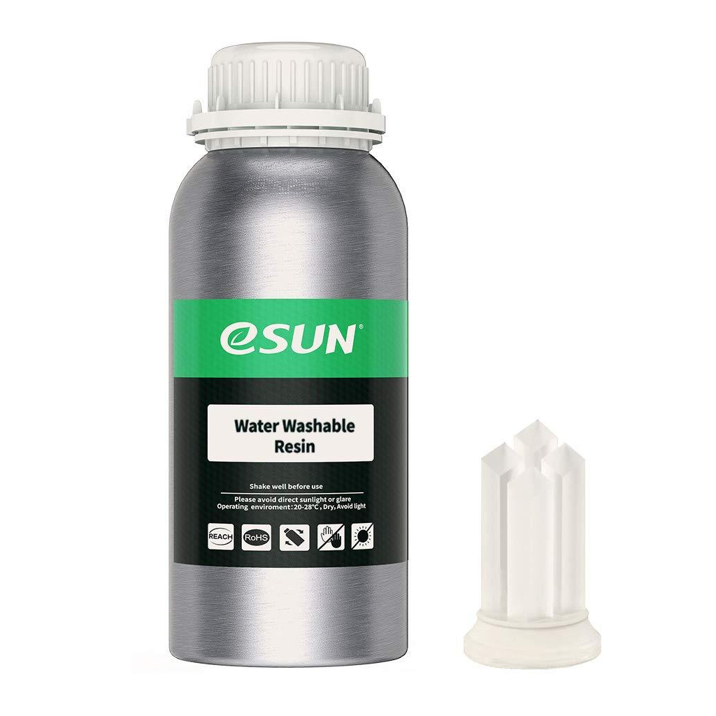 Фотополімерна смола eSUN Resin, Water Washable UV/LCD Transparent 0,5kg (WATERWASHABLERESINT500G)