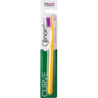 Toothbrush Nordics 6580 Expert Curve Hard Yellow with purple bristles (3800501908716)