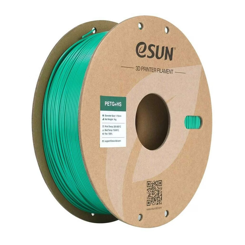 Пластик для 3D-принтера eSUN ePETG+HIGH SPEED 1,75mm 1kg SOLID GREEN (EPETG+HS-P175SG1)