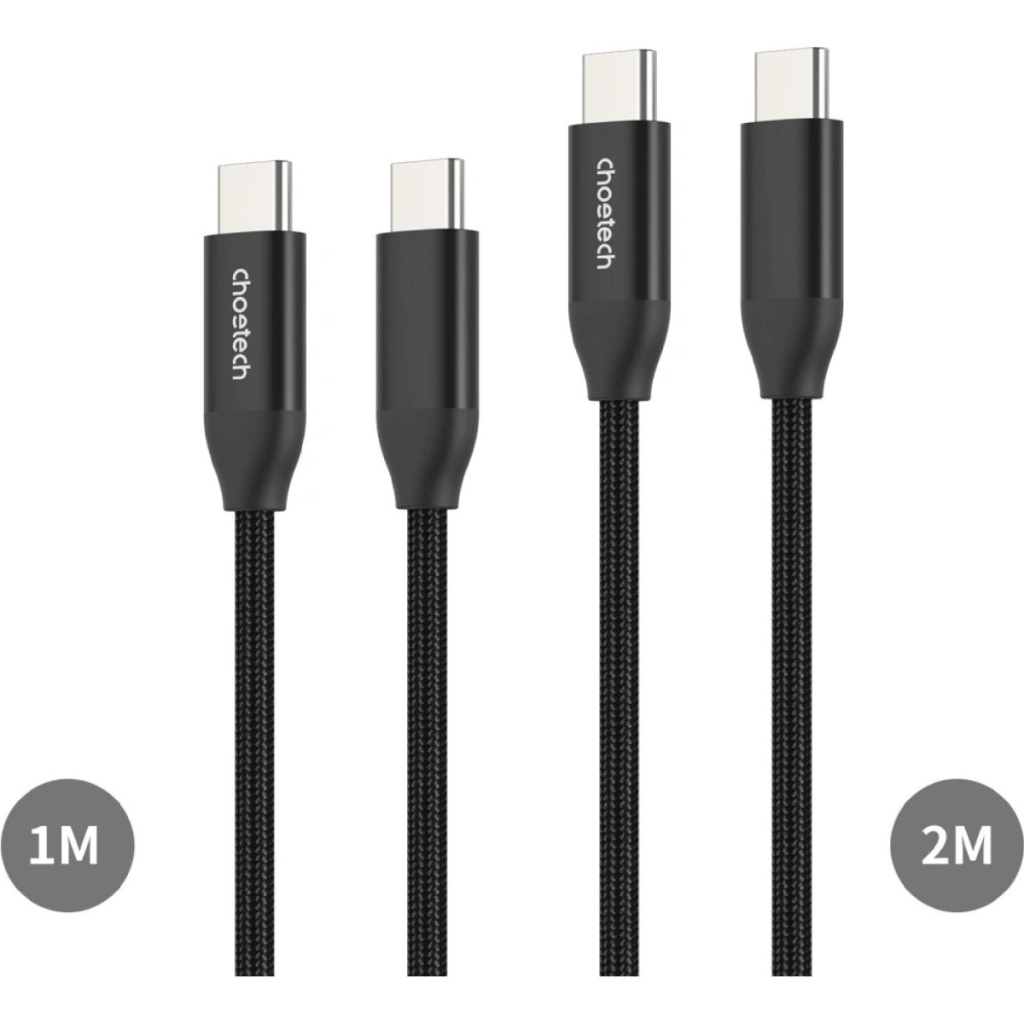 Дата кабель USB-C to USB-C 1.0m + 2.0m PD3.1 240W 2pcs Choetech (XCC-1060) Дата кабель USB-C to USB-C 1.0m + 2.0m PD3.1 240W 2pcs Choetech (XCC-1060)