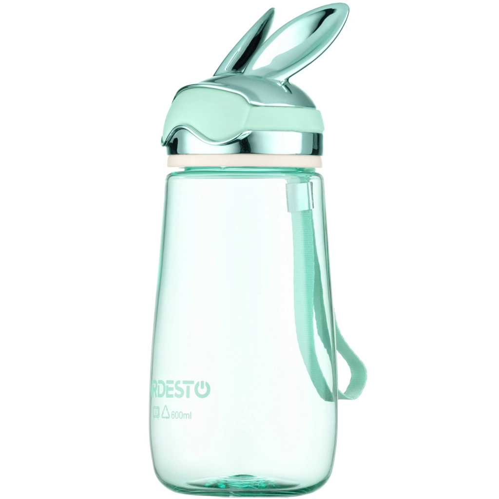 Пляшка для води ARDESTO Bunny 600мл, пластик, зелений (AR2260BB) Пляшка для води ARDESTO Bunny 600мл, пластик, зелений (AR2260BB)