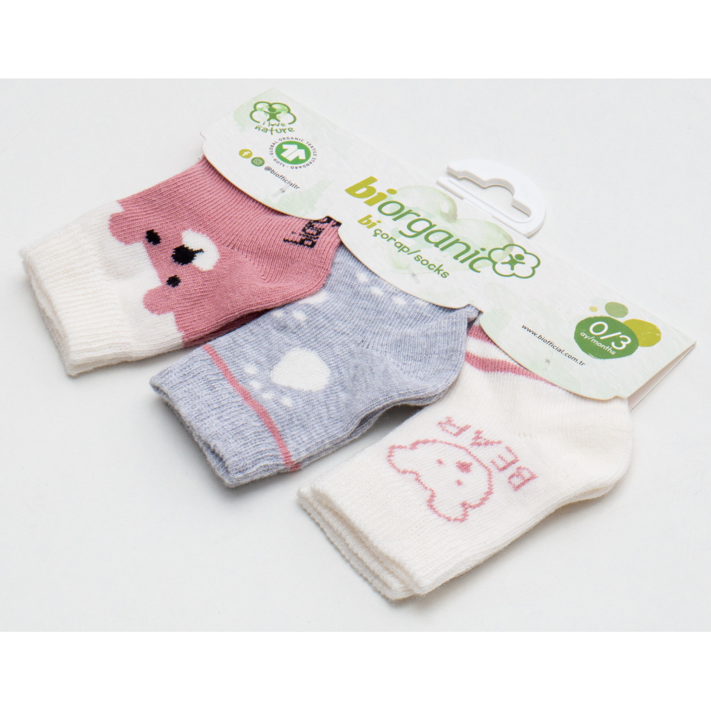 Шкарпетки дитячі Bibaby з ведмедиками (68411-0-3-pink)