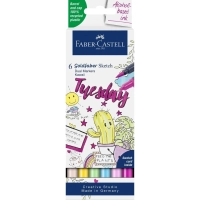 Art marker Faber-Castell set of double-sided Goldfaber Gofa Sketch Markers Kawaii, 6 colors (32549)