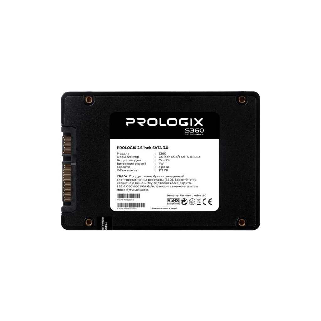 Накопичувач SSD 2.5" 512GB S360 Prologix (PRO512GS360)