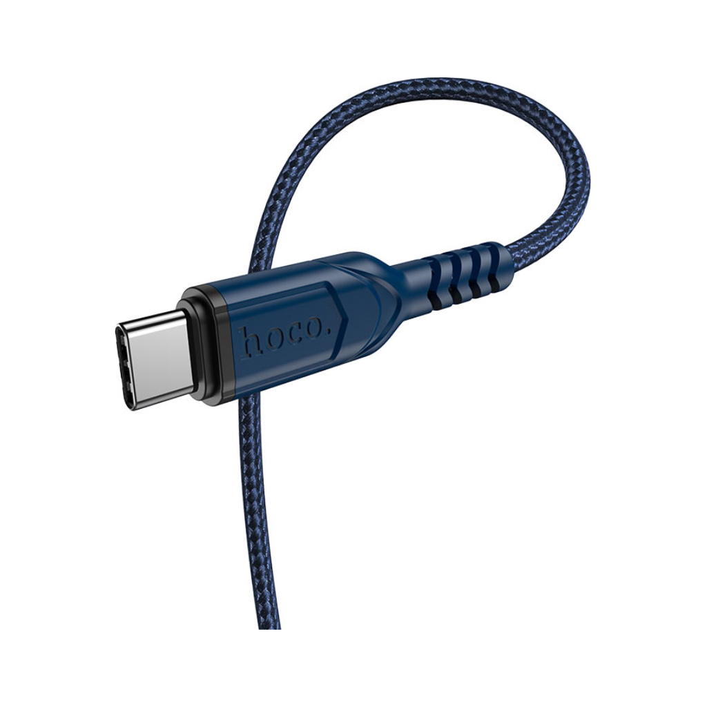 Дата кабель USB 2.0 AM to USB-C 1.0m 3A nylon X59 blue HOCO (6931474744944) Дата кабель USB 2.0 AM to USB-C 1.0m 3A nylon X59 blue HOCO (6931474744944)