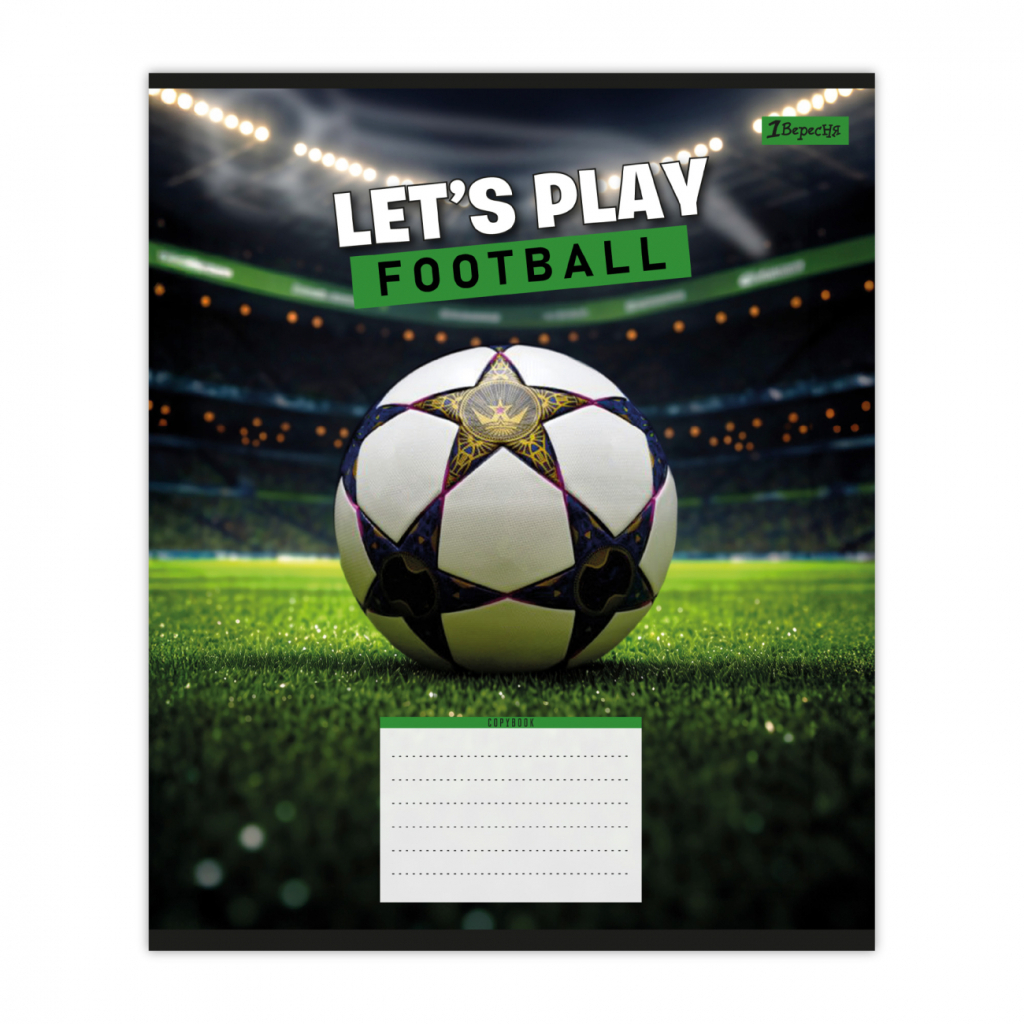 Зошит 1 вересня Let's play football А5 18 аркушів лінія (768751) Зошит 1 вересня Let's play football А5 18 аркушів лінія (768751)