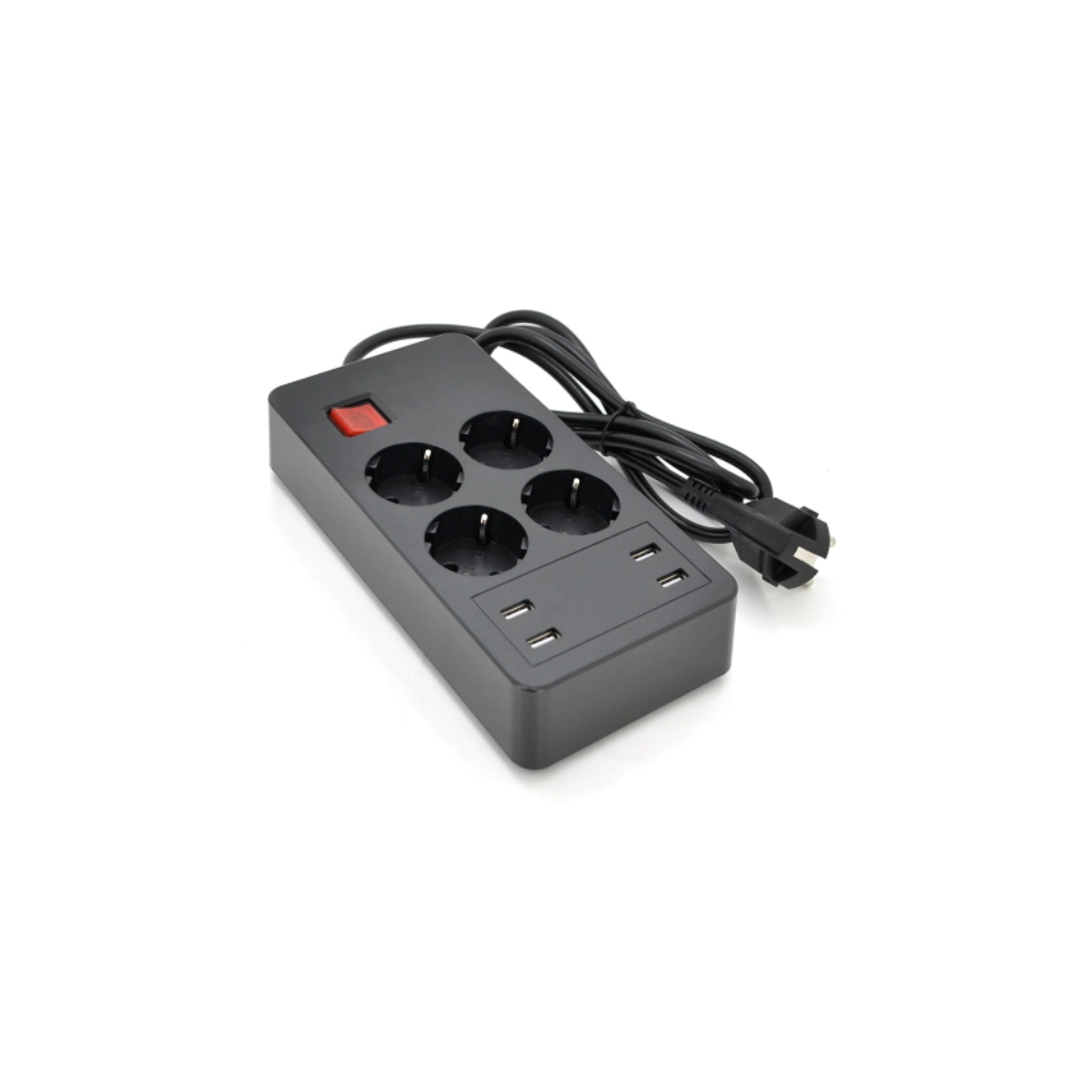 Мережевий фільтр живлення Voltronic 4 роз, 4USB 5V-2.4A, 250V/4000W Black (P-EU4U4S-4000W) Мережевий фільтр живлення Voltronic 4 роз, 4USB 5V-2.4A, 250V/4000W Black (P-EU4U4S-4000W)