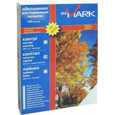 Обкладинка для палітурки bindMARK карт. Кантри А4 230 г/м2 (100 шт.) ассорти (41729)