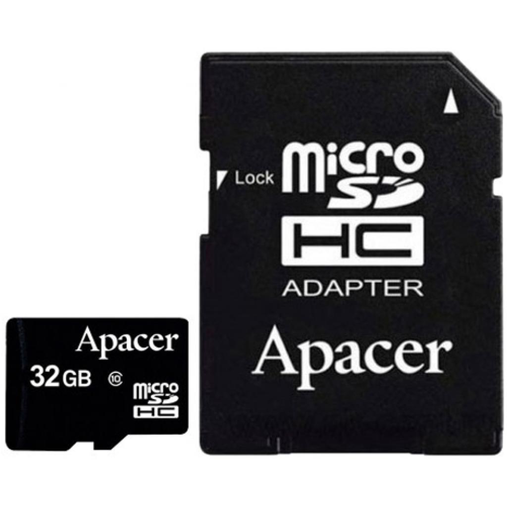 Карта пам'яті Apacer 32GB microSDHC Class10 w/ 1 Adapter RP (AP32GMCSH10-R)