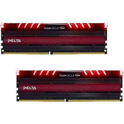 Модуль пам'яті для комп'ютера DDR4 8GB (2x4GB) 3000 MHz Delta Red LED Team (TDTRD48G3000HC16ADC01)